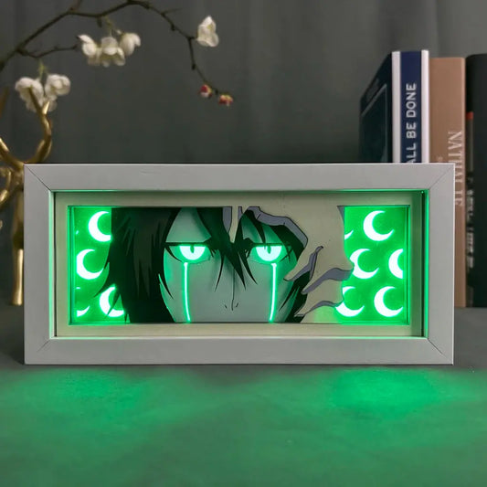 Anime Light Box Bleach Gamer Room Decorations for Men Manga Paper Carving Table Desk Lamp Anime Figures Ulquiorra Cifer Face Eye