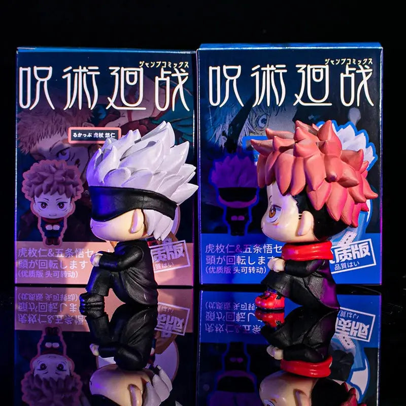 10Cm Q Version Anime Figure Toys Anime Jujutsu Kaisen Figure Yuji Itadori Gojo Satori Collectible Model Action Figure Toys Gift