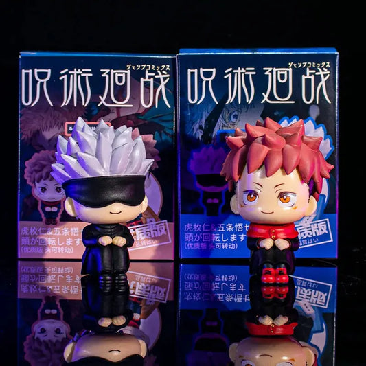 10Cm Q Version Anime Figure Toys Anime Jujutsu Kaisen Figure Yuji Itadori Gojo Satori Collectible Model Action Figure Toys Gift