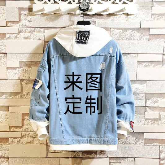 Anime Gangster Jacket Loose and Velvet Hoodie Cross Border Hoodies Hypersku