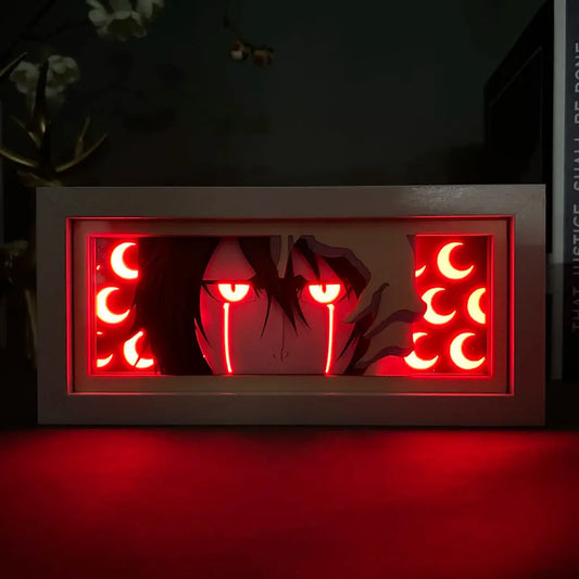 Anime Light Box Bleach Gamer Room Decorations for Men Manga Paper Carving Table Desk Lamp Anime Figures Ulquiorra Cifer Face Eye