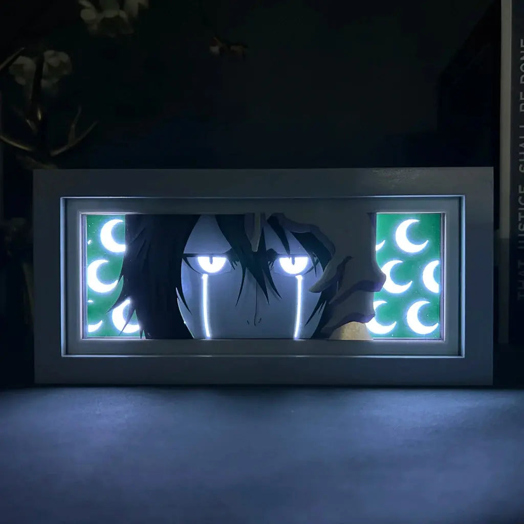 Anime Light Box Bleach Gamer Room Decorations for Men Manga Paper Carving Table Desk Lamp Anime Figures Ulquiorra Cifer Face Eye